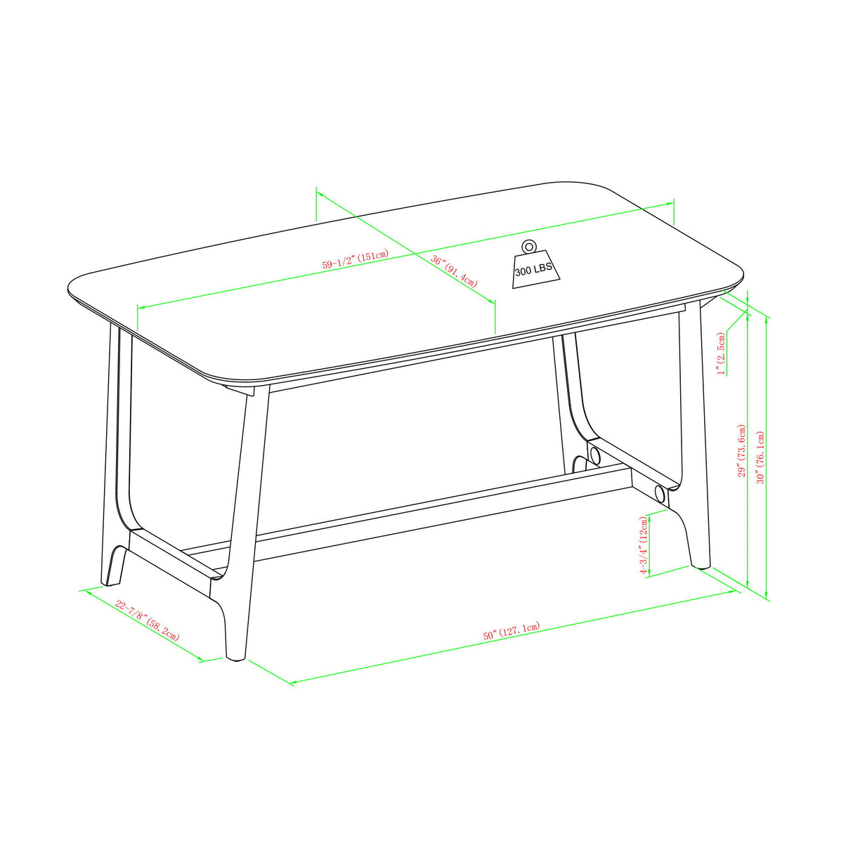 Lunara - Dining Table With Trestle Base - Black Ash