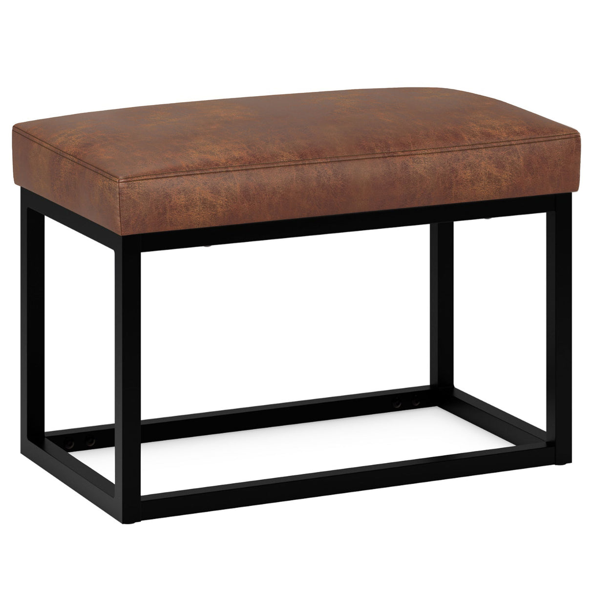 Reynolds - Small Bench - Distressed Saddle Brown by Simpli-Home | Bel Furniture