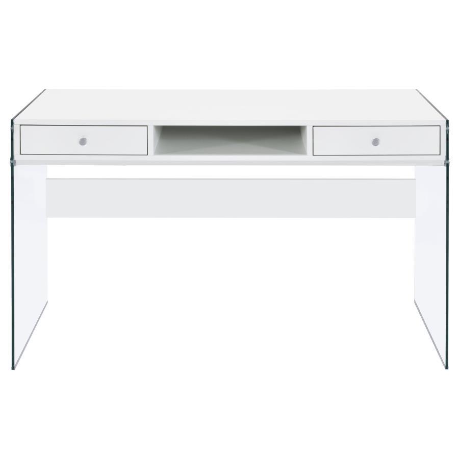 Dobrev - 2-Drawer Writing Desk by CoasterEveryday | Bel Furniture