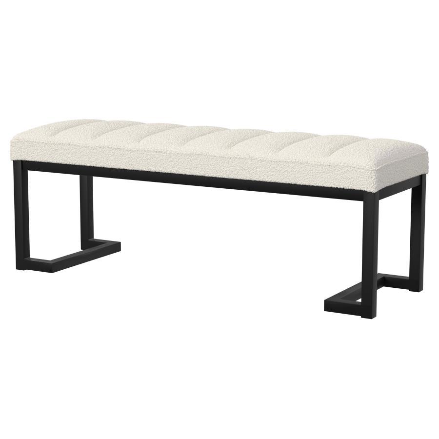 Mesa - Boucle Upholstered Tufted Accent Bench by Coaster Fine Furniture | Bel Furniture