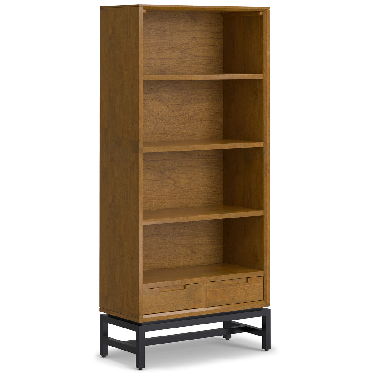 Banting - Mid Century Handcrafted Bookcase Light Brown by Simpli-Home | Bel Furniture