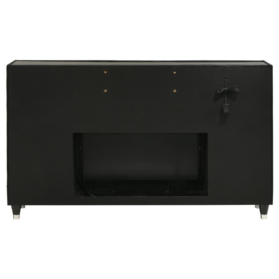 Lorient - 8-Drawer LED Bedroom Flame Box Dresser