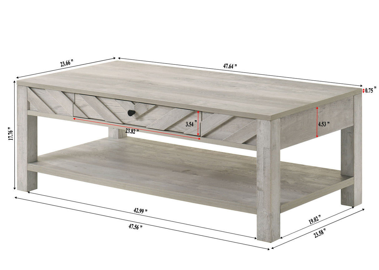 Valor - 3 Piece Cocktail Set - Antique White