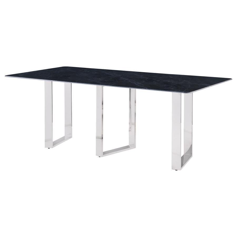 Desden - Rectangular Sintered Stone Dining Table - Gray by Coaster Fine Furniture | Bel Furniture
