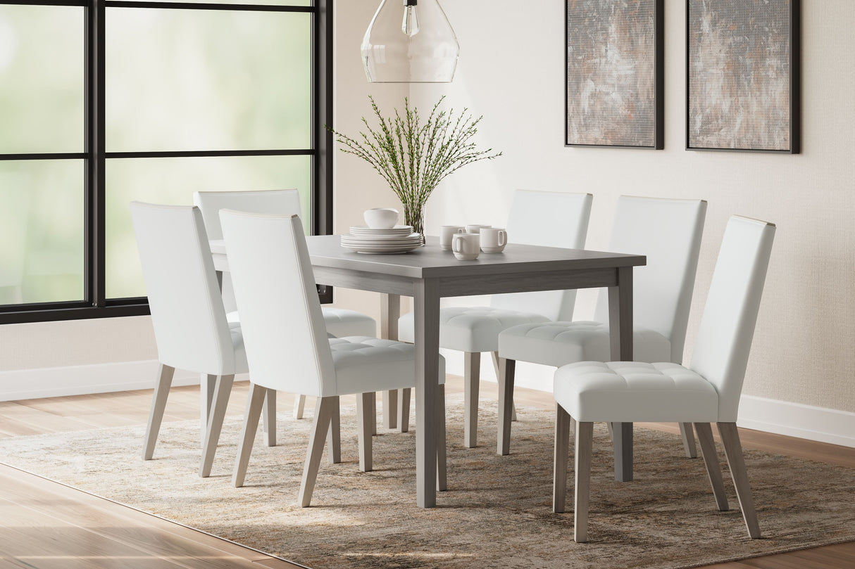 Parellen - Gray - Rectangular Dining Room Table by Signature Design by Ashley® | Bel Furniture