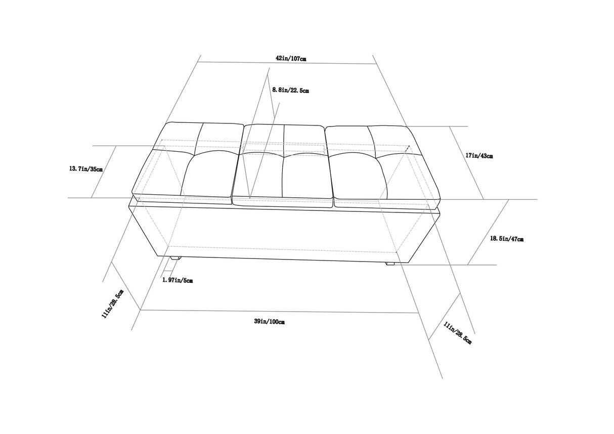 Avalon - Tray Storage Ottoman With Lift Up Lids - Midnight Black by Simpli-Home | Bel Furniture