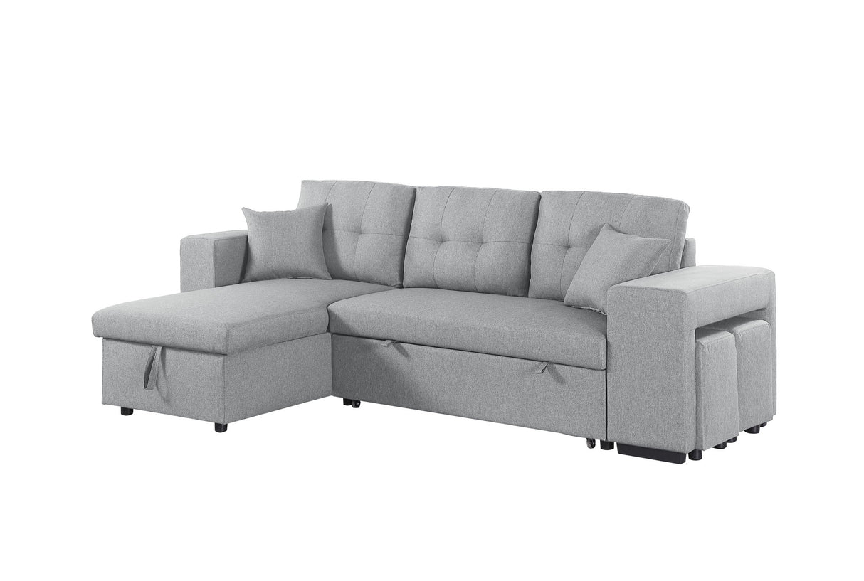 Daniel - Upholstered Reversible Sectional With Pull Out Loveseat by Cynthia's Furniture | Bel Furniture