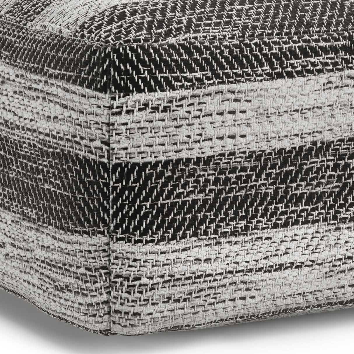 Clay - Square Pouf, Upholstered by Simpli-Home | Bel Furniture