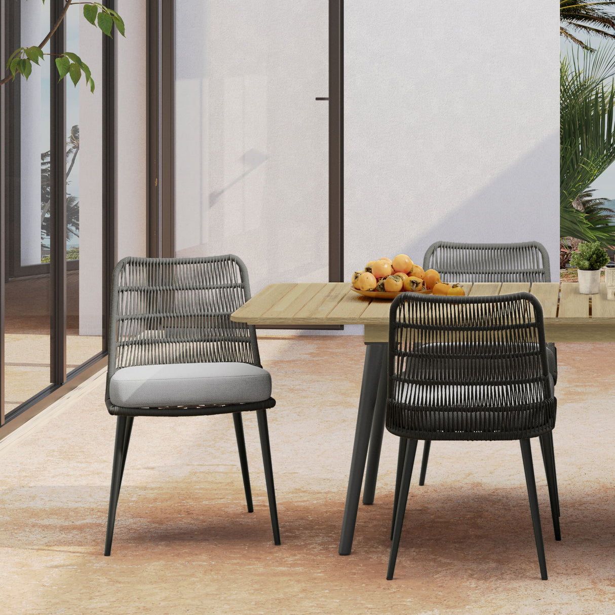 Beachside - Outdoor Dining Chair (Set of 2) - Gray by Simpli-Home | Bel Furniture