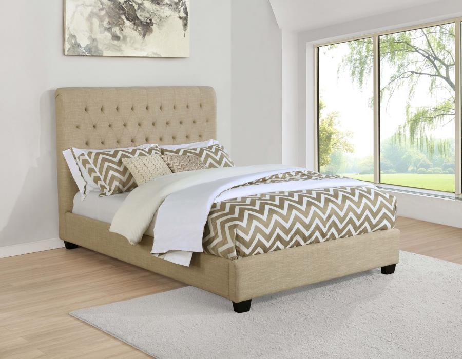 Chloe - Upholstered Panel Bed by CoasterEssence | Bel Furniture