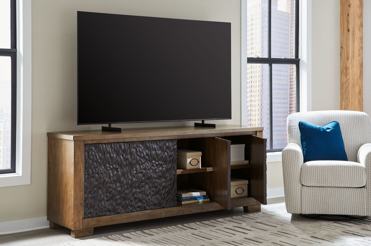 Rosswain - Warm Brown - Extra Large TV Stand by Signature Design by Ashley® | Bel Furniture