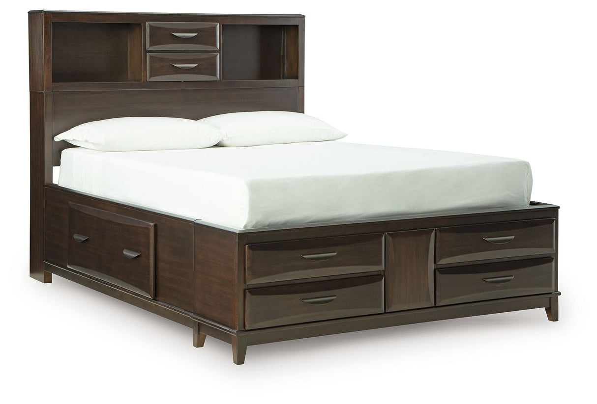 Vanmore - Full Storage Bed - Dark Brown
