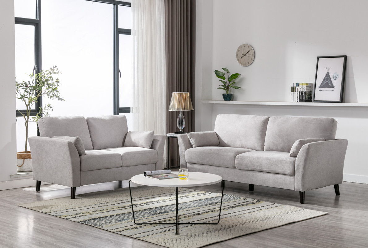 Damian - Woven Fabric Sofa Set by Lilola Home | Bel Furniture
