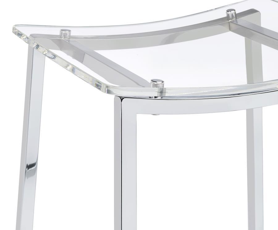 Jovani - Acrylic Backless Bar Stools (Set of 2) by Coaster Fine Furniture | Bel Furniture