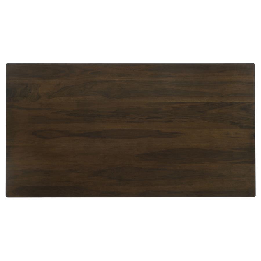 Wes - Rectangular Wood Dining Table - Dark Walnut by CoasterEssence | Bel Furniture