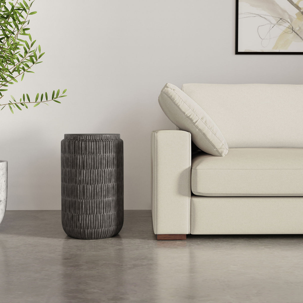 Juno - Cast Aluminum Side Table - Black by Simpli-Home | Bel Furniture