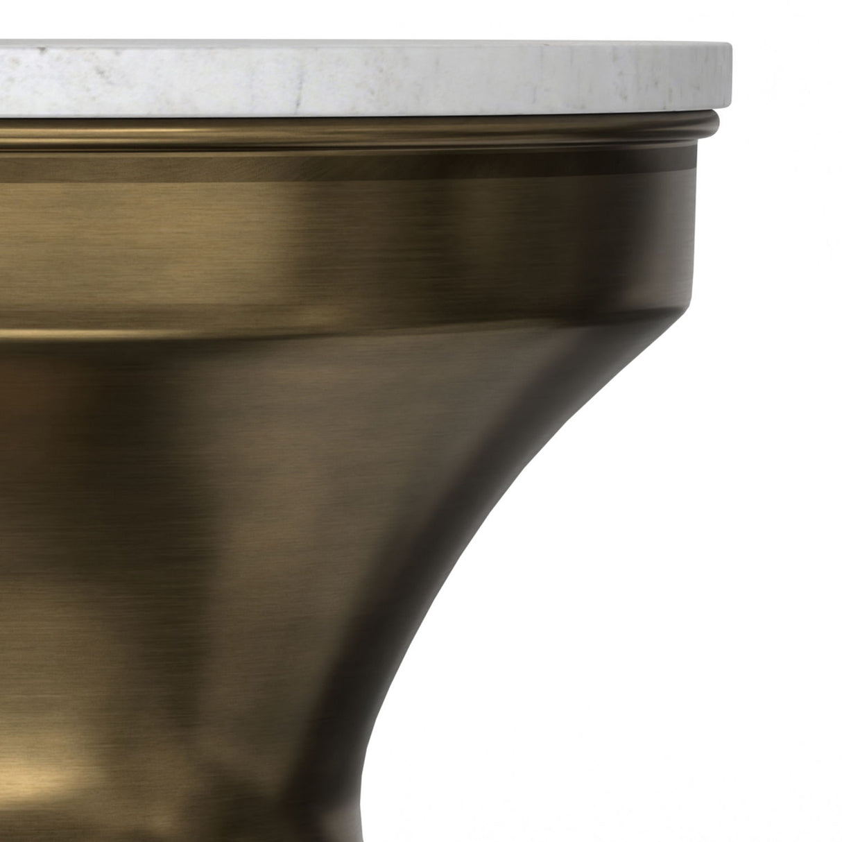 Raquel - Side Table - Antique Brass / White by Simpli-Home | Bel Furniture