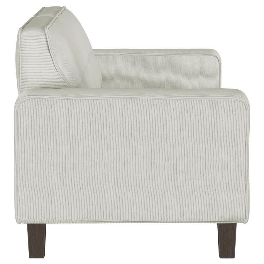Deerhurst - Upholstered Track Arm Tufted Sofa - Greige by Coaster Fine Furniture | Bel Furniture