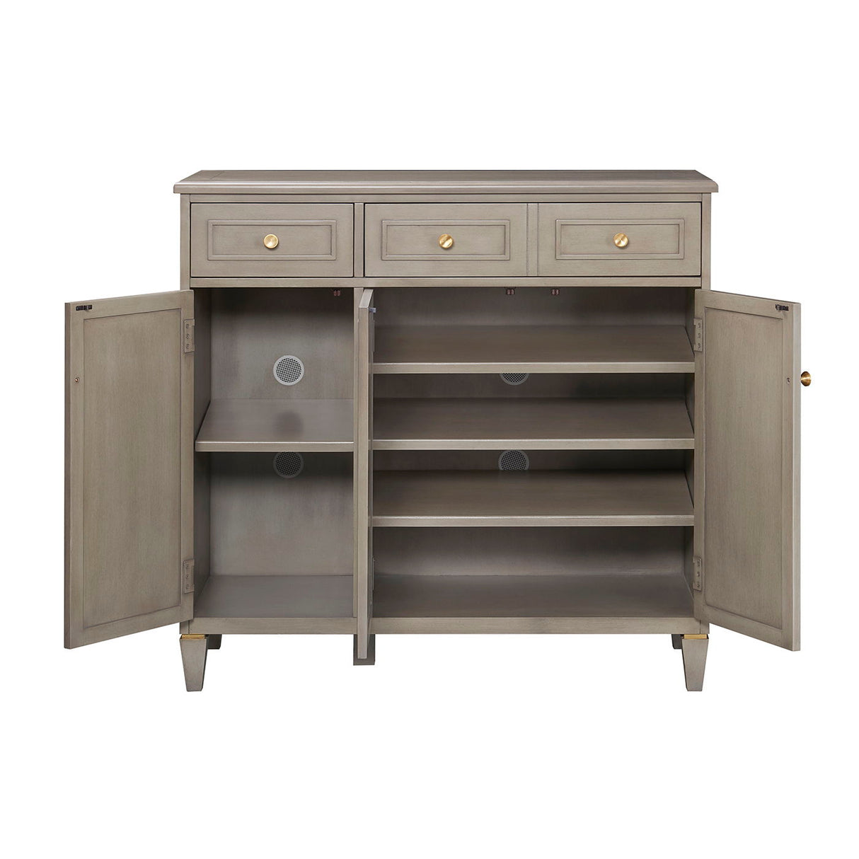 Dauphin - Handpainted Entryway Storage Cabinet - Gray Cashmere by Jennifer Taylor Home | Bel Furniture