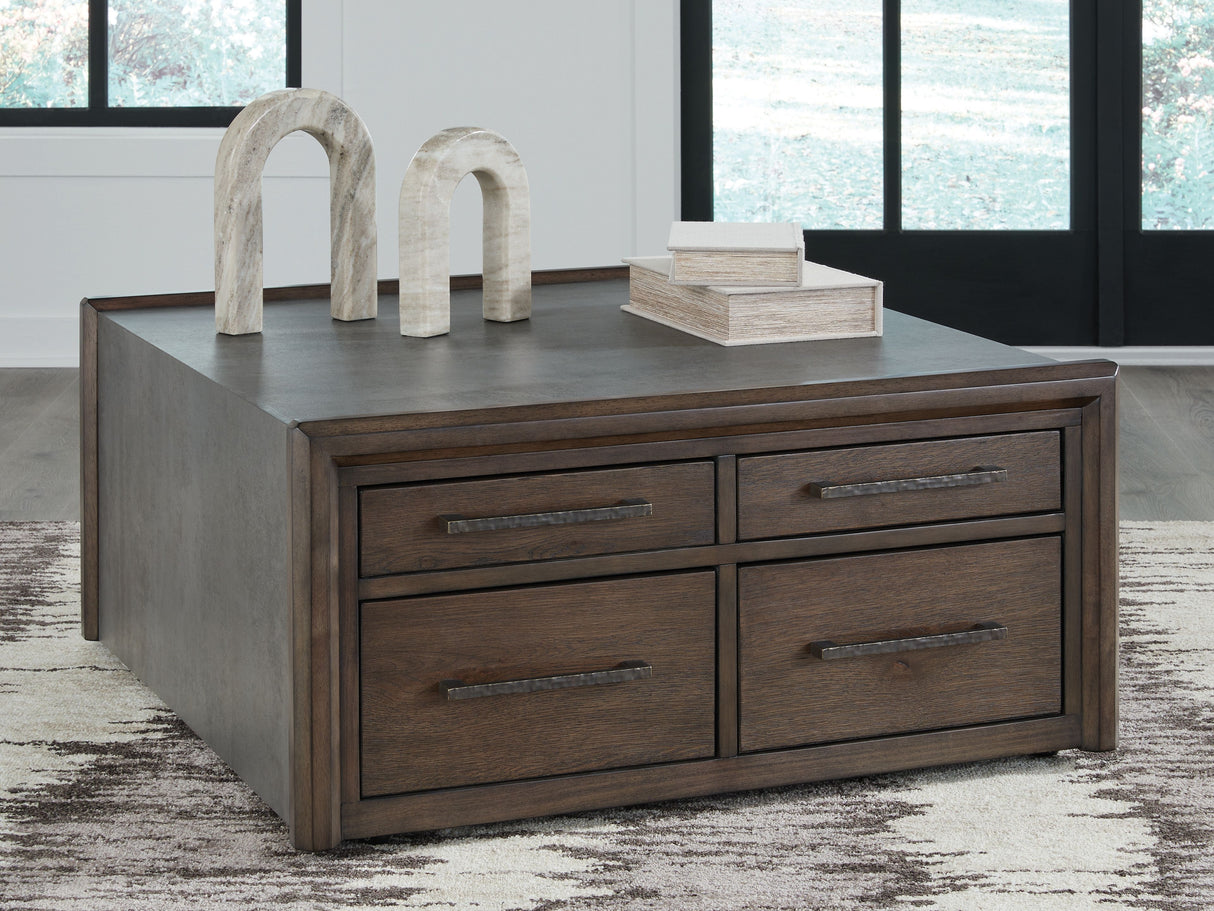 Kallenny - Brown / Gray - Square Cocktail Table by Signature Design by Ashley® | Bel Furniture