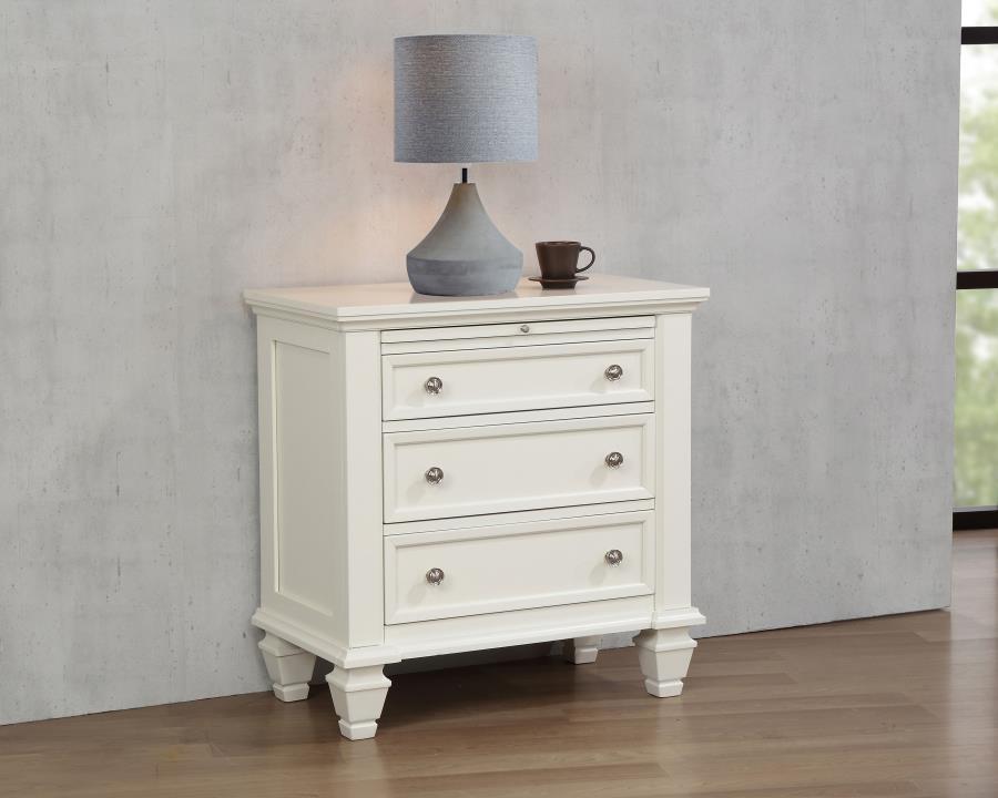 Sandy Beach - 3-drawer Nightstand by CoasterEssence | Bel Furniture