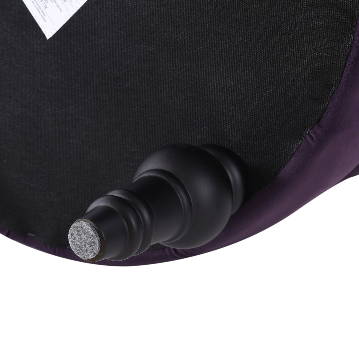 Dawn - Tufted Round Ottoman Nailhead Accents - Purple by Jennifer Taylor Home | Bel Furniture