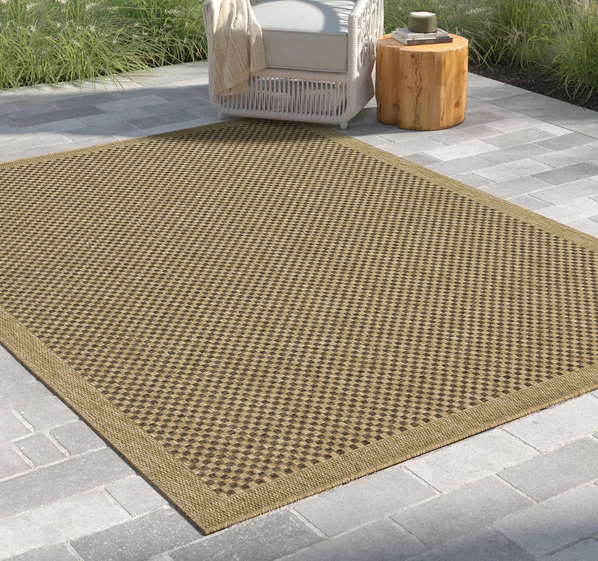 Earth - 7'10" X 10'3" Polypropylene Indoor, Outdoor Area Rug - Jute, Mocha by Icona Home Decor | Bel Furniture