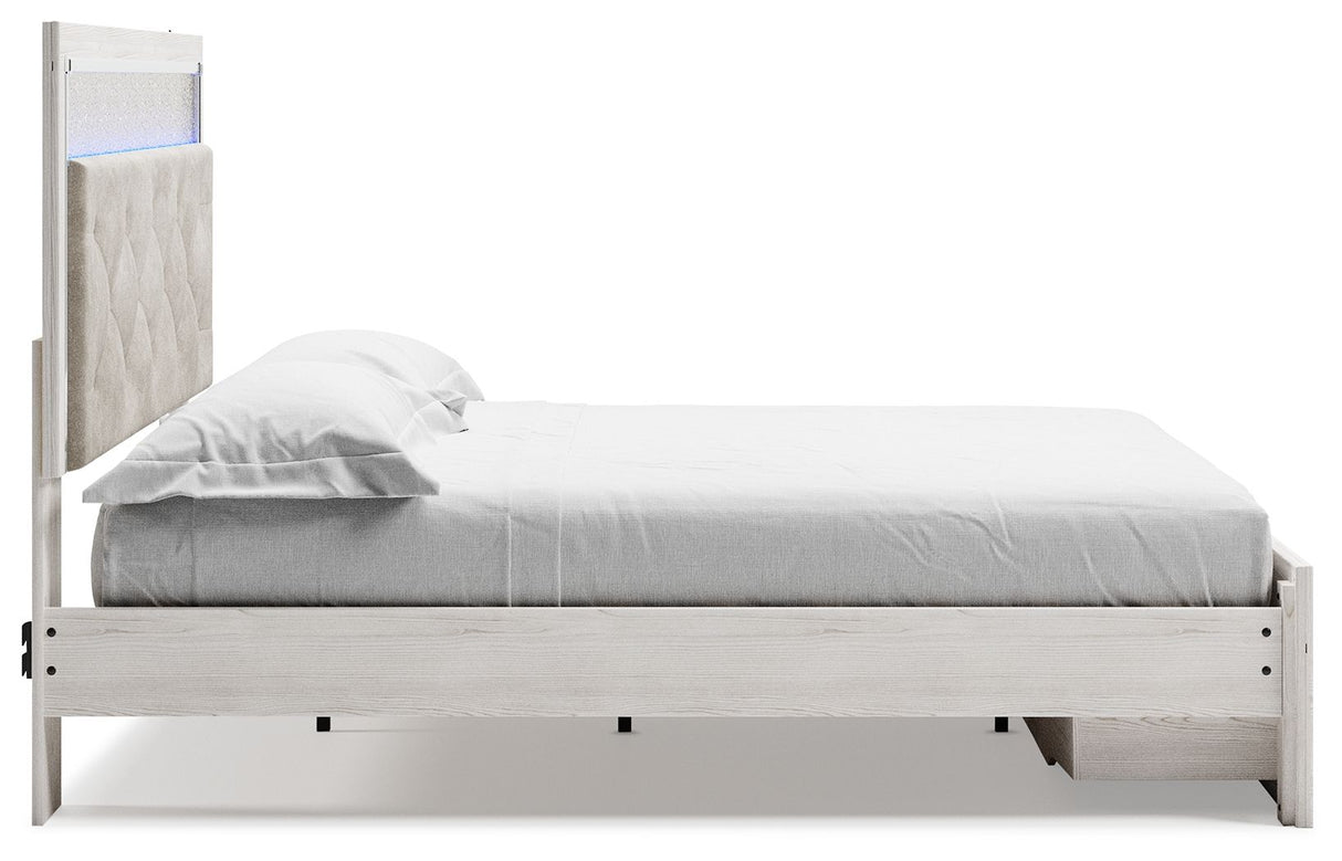 Altyra - White - King Upholstered Storage Bed by Signature Design by Ashley® | Bel Furniture
