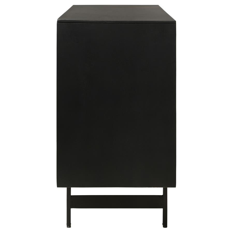 Aminah - 3 Door Wood Accent Cabinet - Natural And Black by Coaster Fine Furniture | Bel Furniture