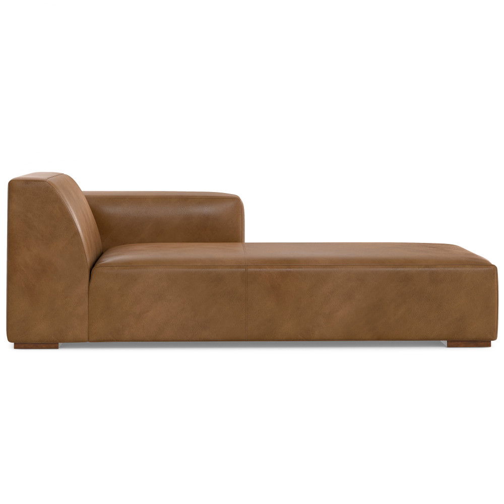 Rex - Right Chaise Sofa Module - Brown by Simpli-Home | Bel Furniture