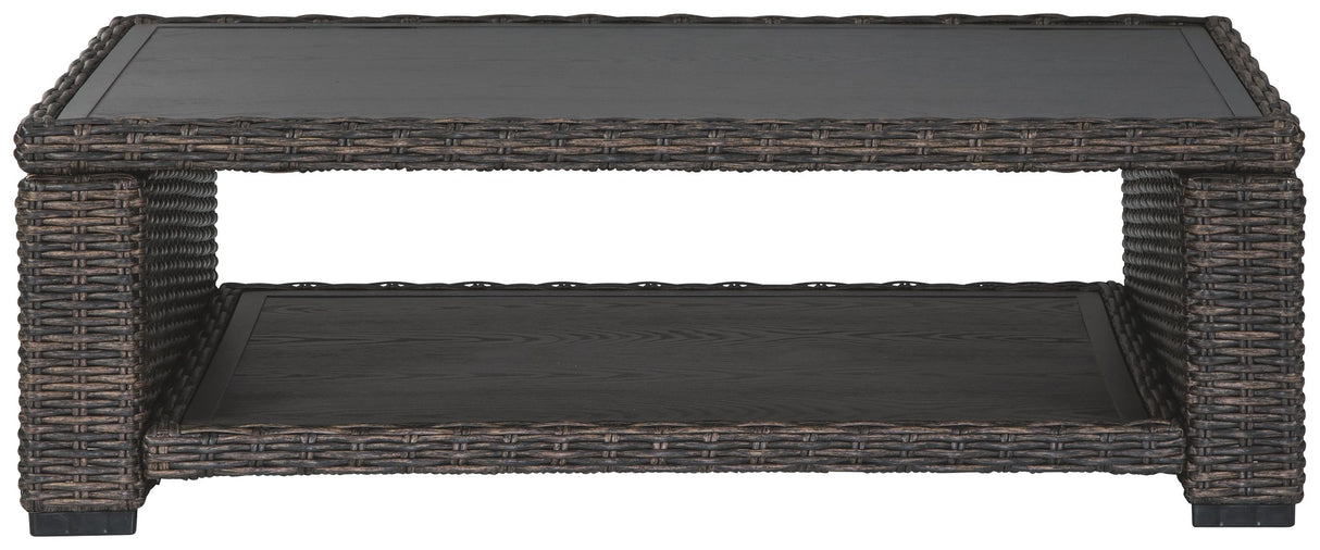 Grasson Lane - Brown - Rectangular Cocktail Table by Signature Design by Ashley® | Bel Furniture