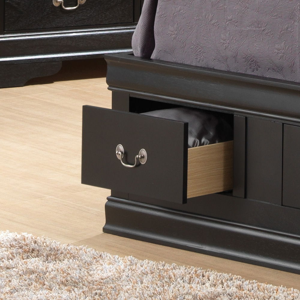Traditional Style Bookcase Storage Bed