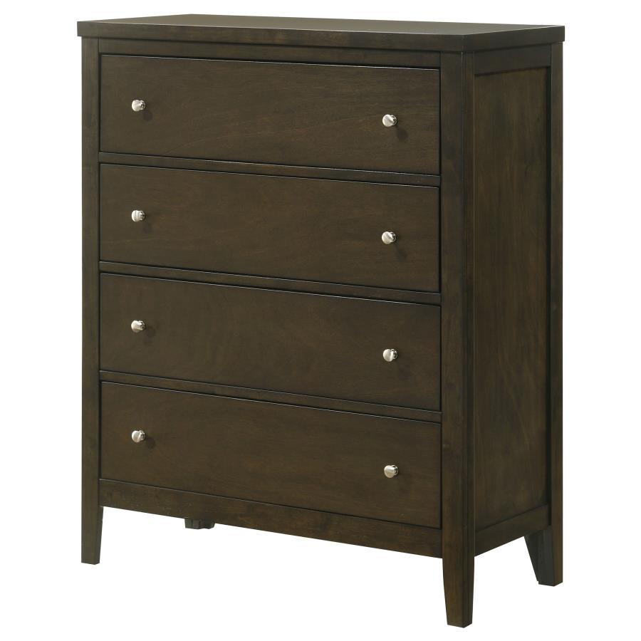Wilkes - 4-Drawer Chest Of Drawers - Dark Cocoa by Coaster Fine Furniture | Bel Furniture