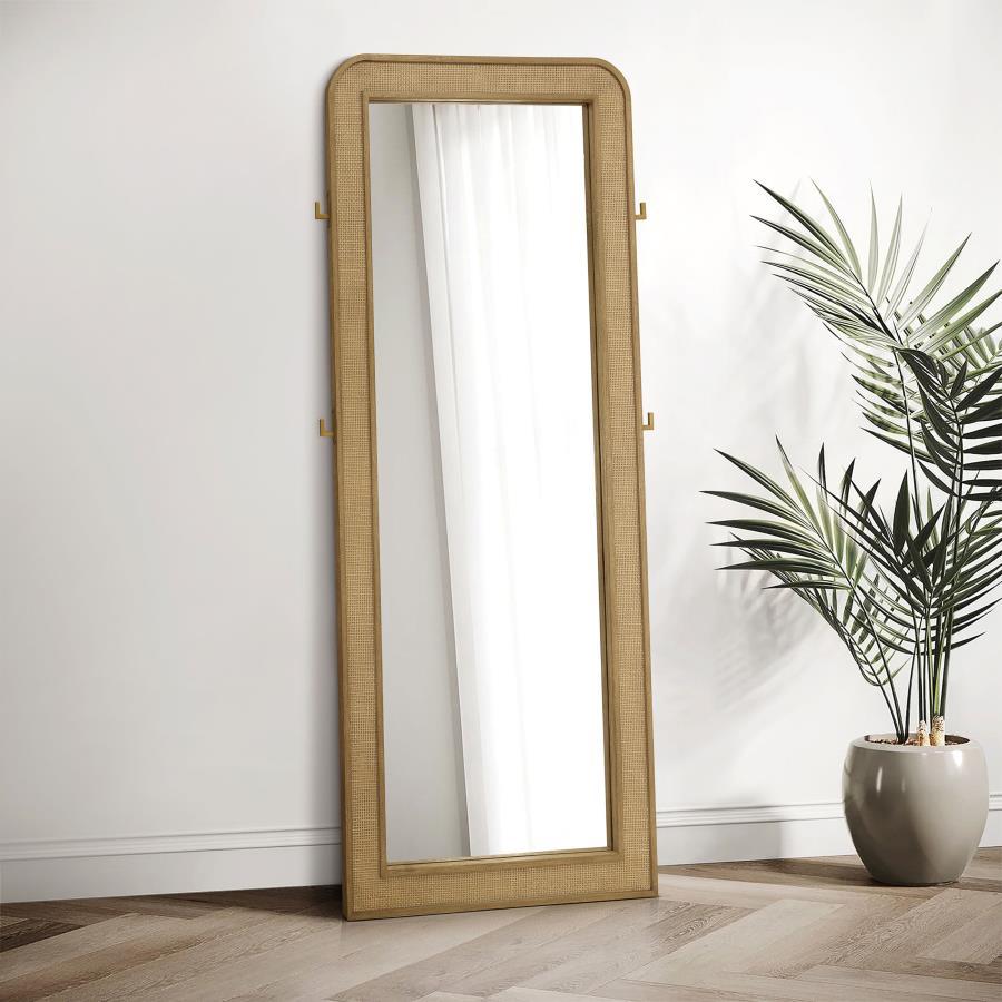 Arini - Cane Weave Full Length Standing Floor Mirror by Coaster Fine Furniture | Bel Furniture