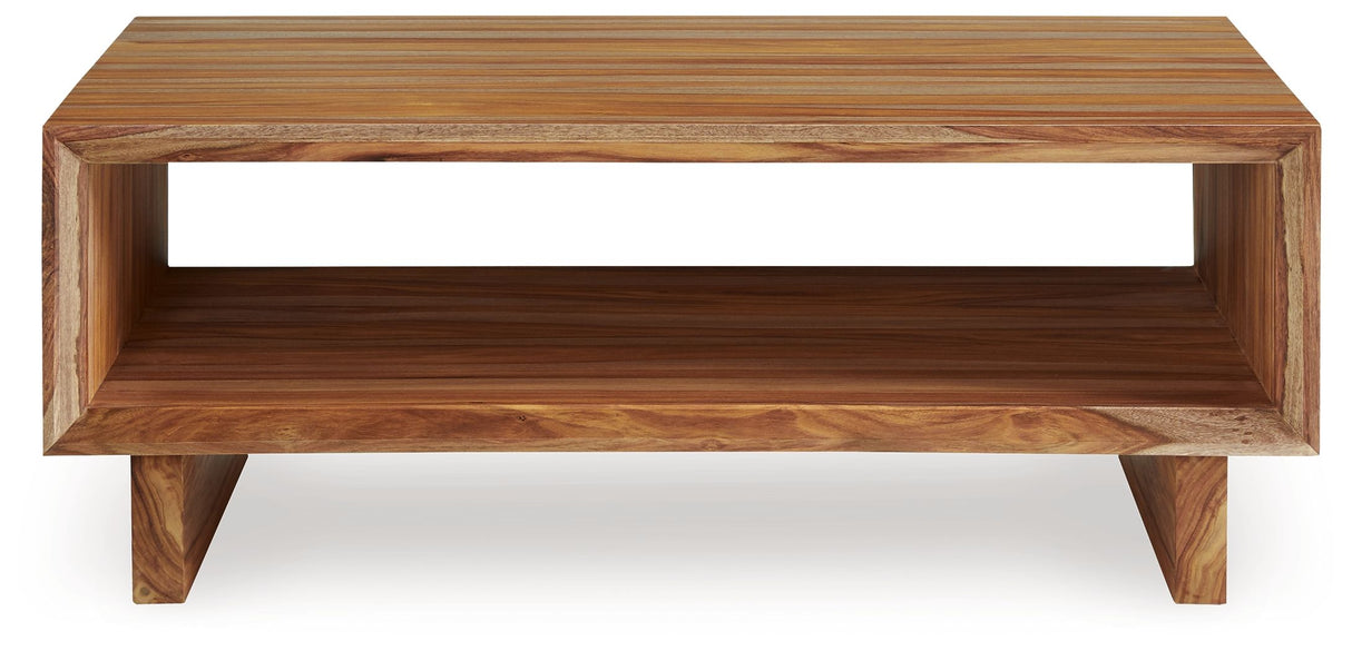 Dressonni - Brown - Rectangular Cocktail Table by Signature Design by Ashley® | Bel Furniture