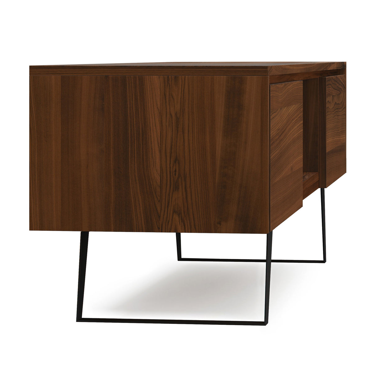 Lowry - Handcrafted TV Media Stand - Walnut by Simpli-Home | Bel Furniture