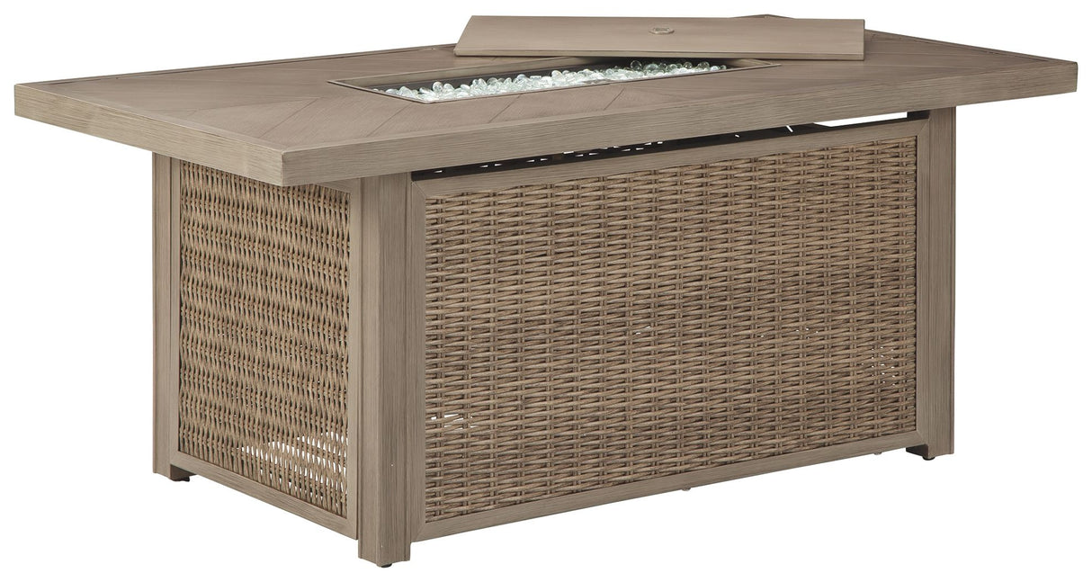 Beachcroft - Rectangular Fire Pit Table by Signature Design by Ashley® | Bel Furniture