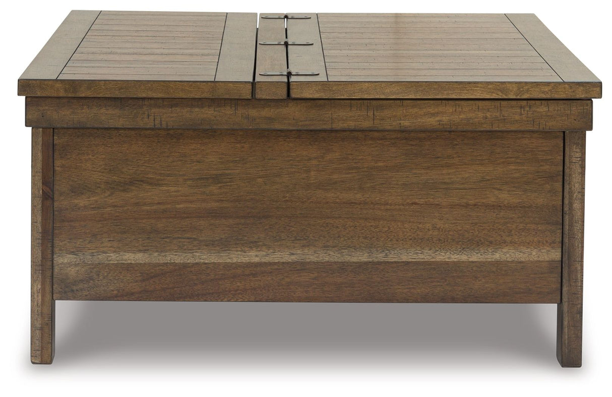 Moriville - Grayish Brown - Lift Top Cocktail Table by Signature Design by Ashley® | Bel Furniture