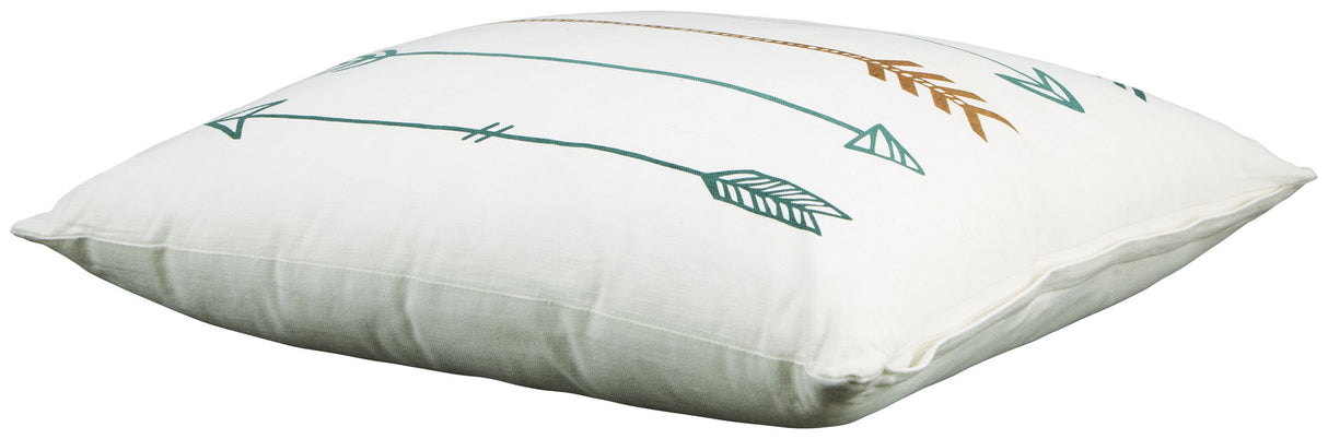 Gyldan - Pillow (Set of 4) - White / Teal / Gold