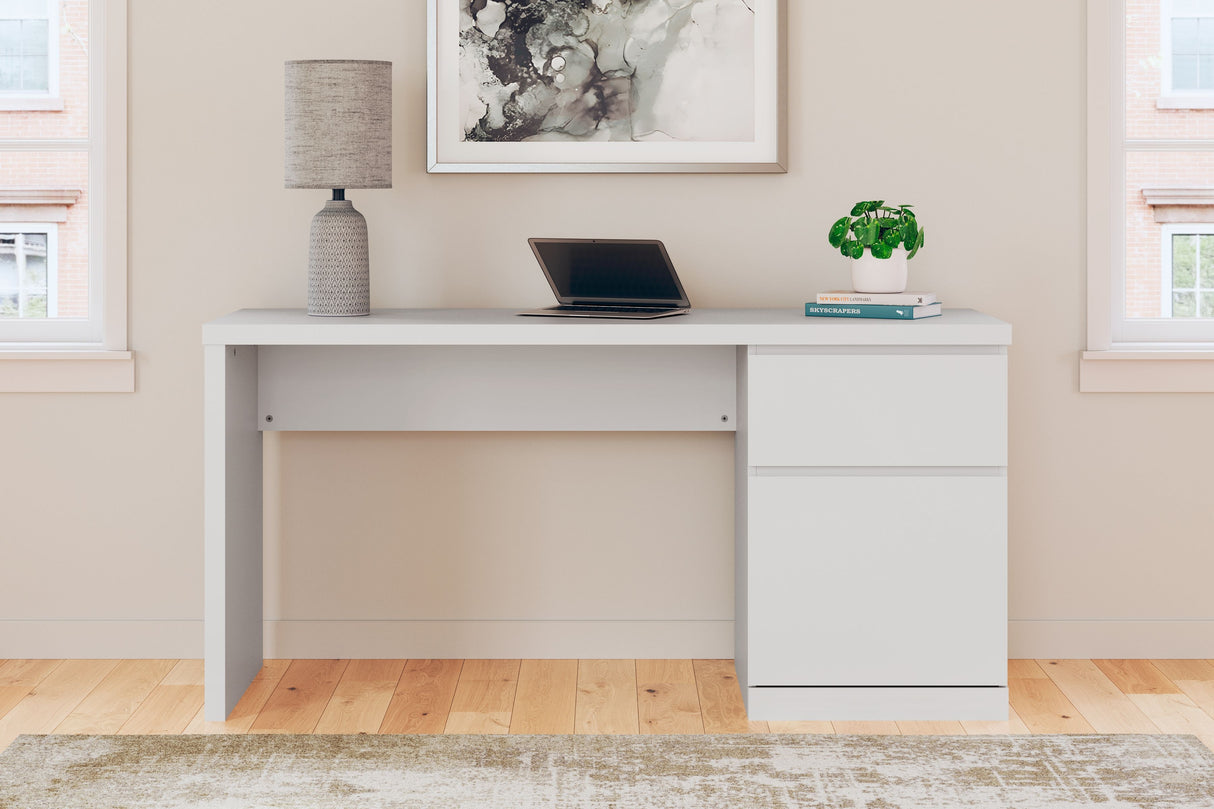 Onita - White - Home Office Desk by Signature Design by Ashley® | Bel Furniture