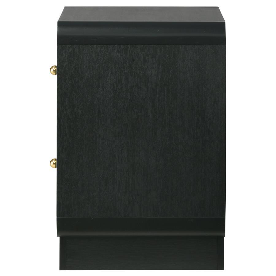 Cavelle - 2-Drawer Nightstand Bedside Table - Black by Coaster Fine Furniture | Bel Furniture