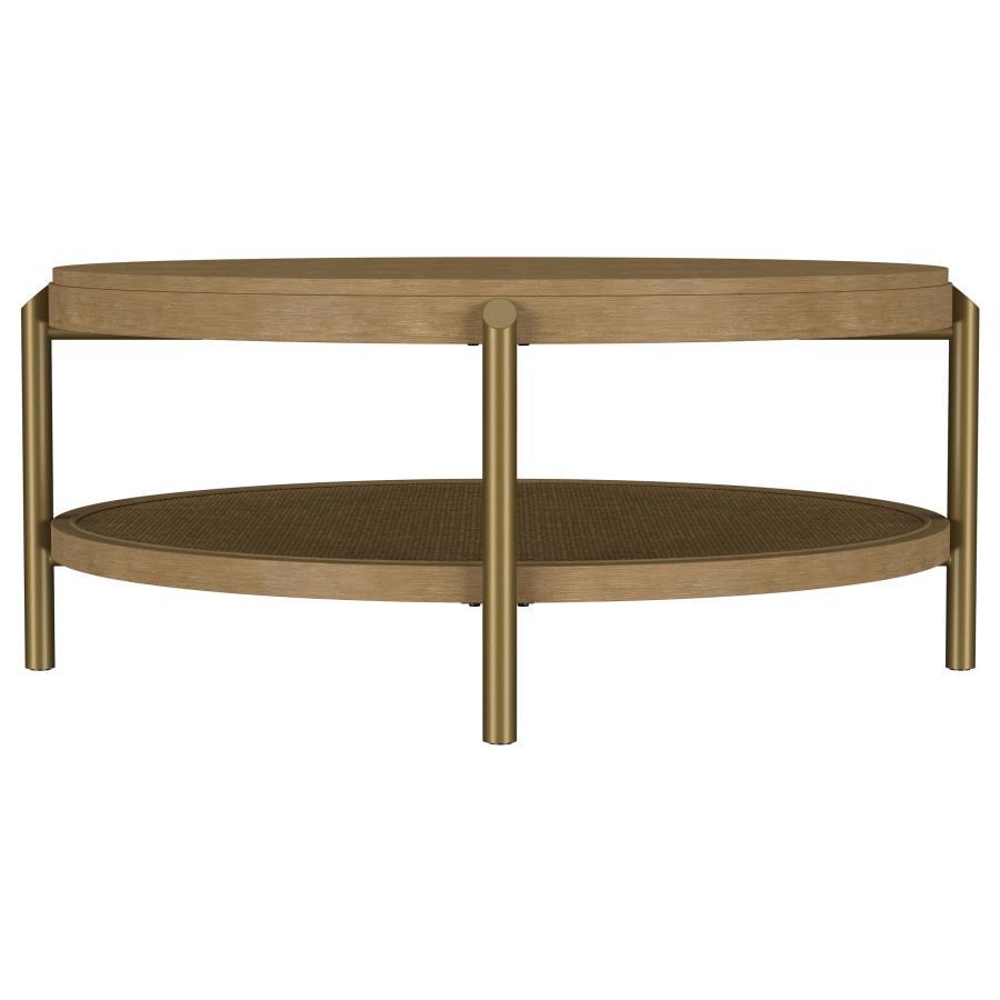 Arini - Round Coffee Table With Storage Shelf by Coaster Fine Furniture | Bel Furniture