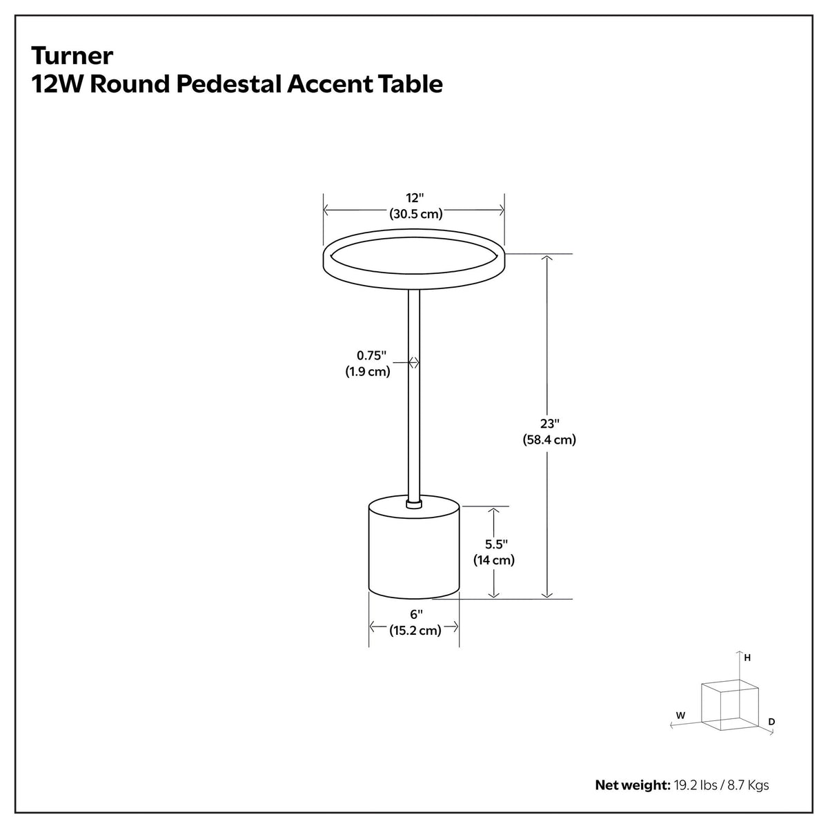 Turner - Side Table - Black