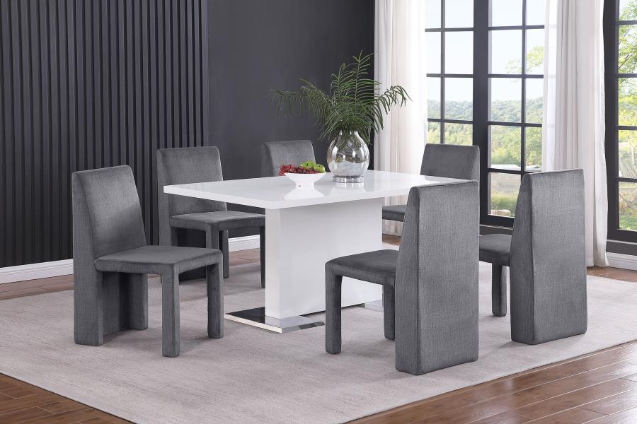 Tordera - Velvet Upholstered Dining Side Chair (Set of 2) - Gray by Coaster Fine Furniture | Bel Furniture