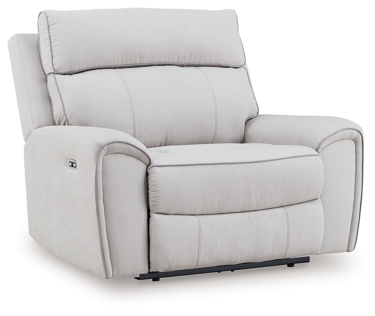 Social Pointe - Pearl / Ash - Power Recliner / Adjustable Headrest by Signature Design by Ashley® | Bel Furniture