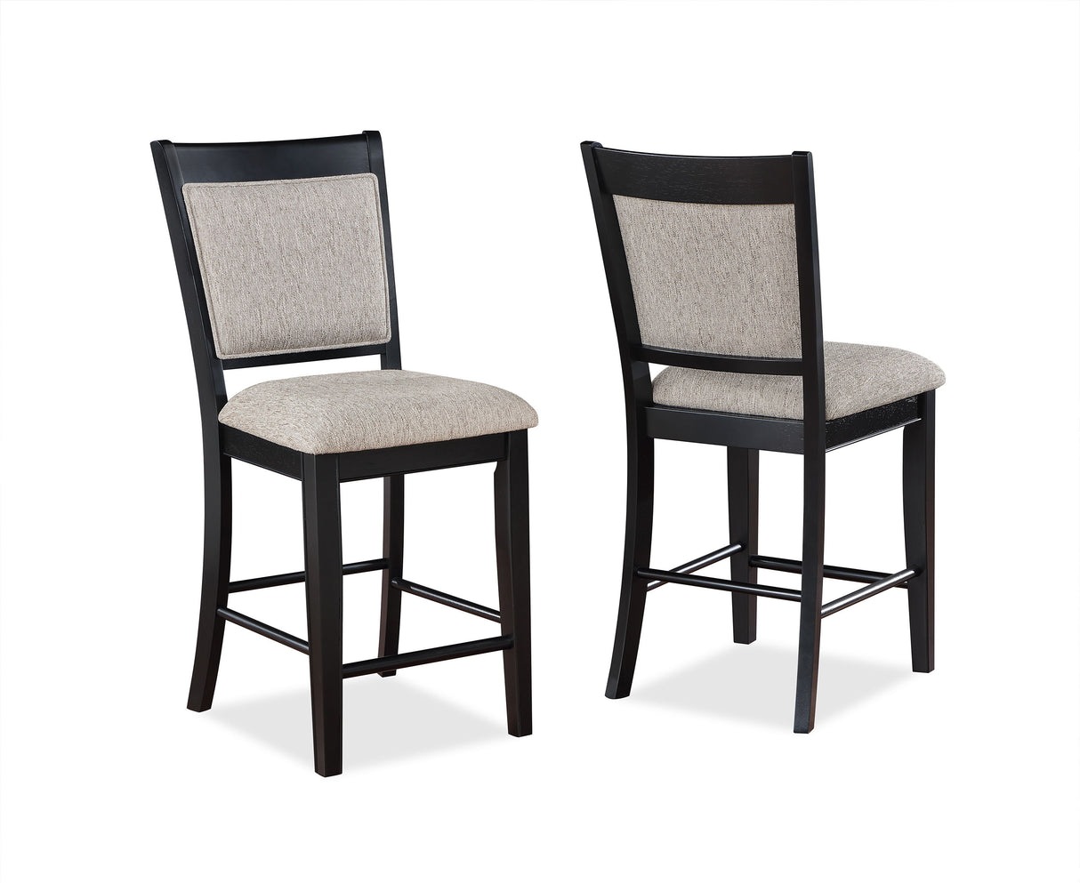 Fulton - Counter Height Chair (Set of 2) Pearl Silver by Crown Mark | Bel Furniture