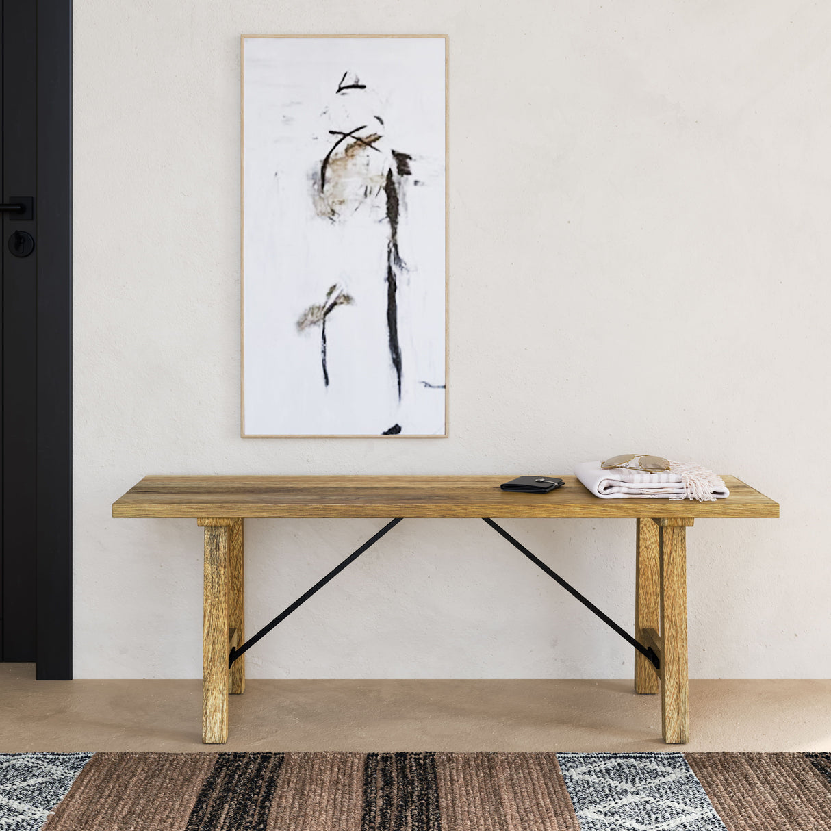 Harvey - Bench - Natural by Simpli-Home | Bel Furniture