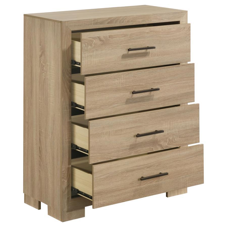Arielle - 4-Drawer Bedroom Chest Of Drawers - Light Oak