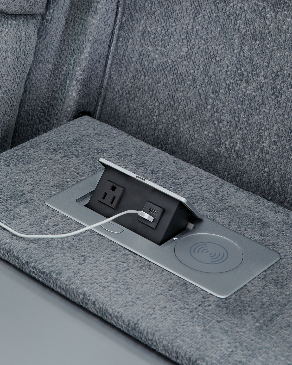 Studio Cave - Steel - Power Reclining Sofa by Signature Design by Ashley® | Bel Furniture