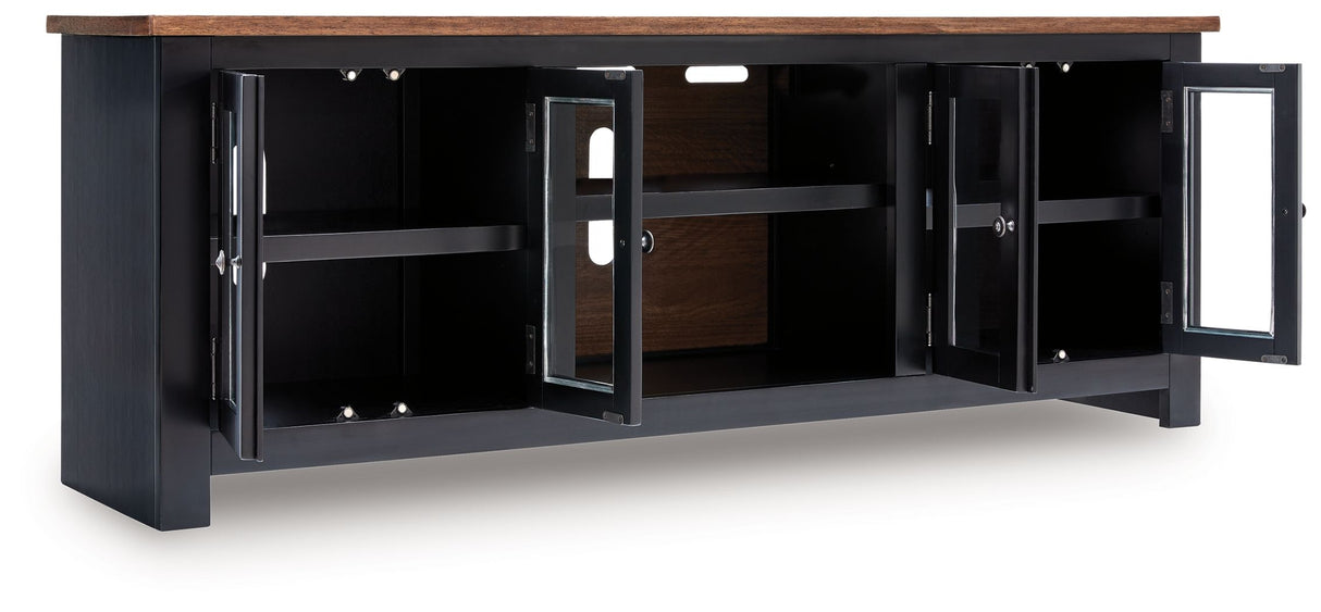 Wildenauer - Brown / Black - XL TV Stand With Fireplace Option by Signature Design by Ashley® | Bel Furniture